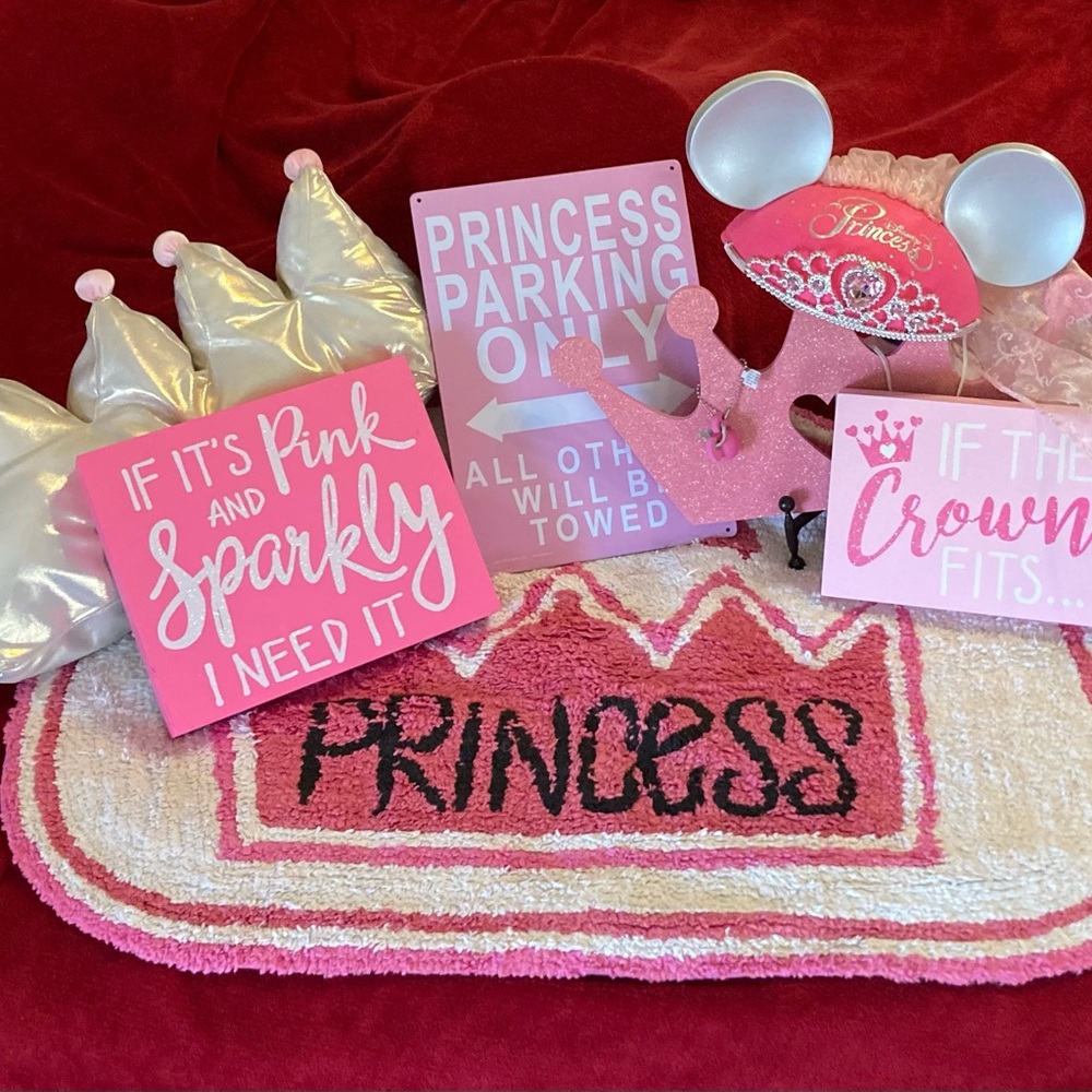 Disney Princess Pink and White Kids Accessories Set